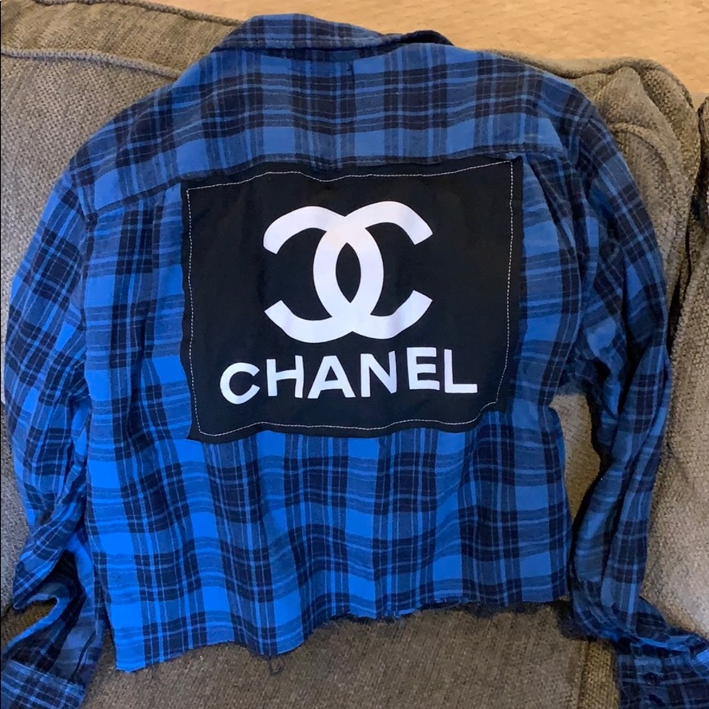 Designer inspired flannel, NWT, M